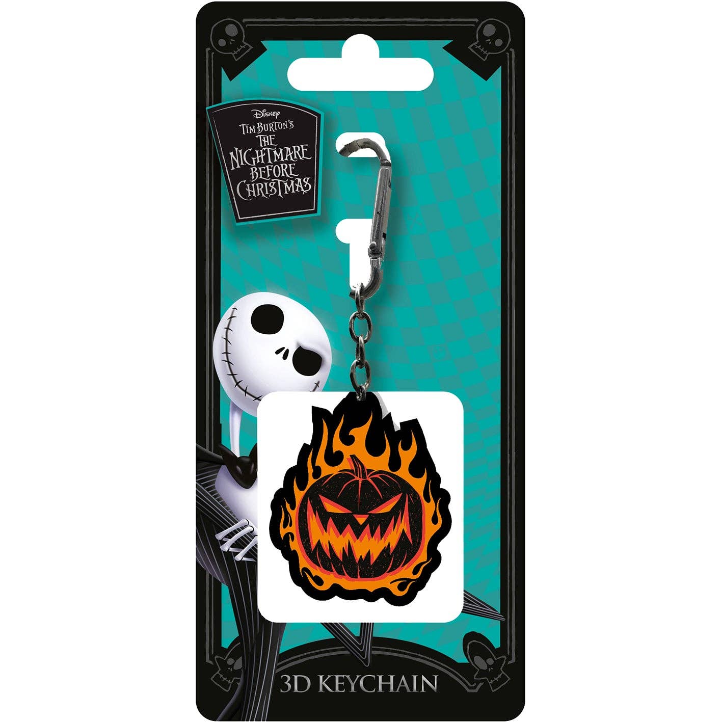 The Nightmare Before Christmas - Flaming Pumpkin Keychain