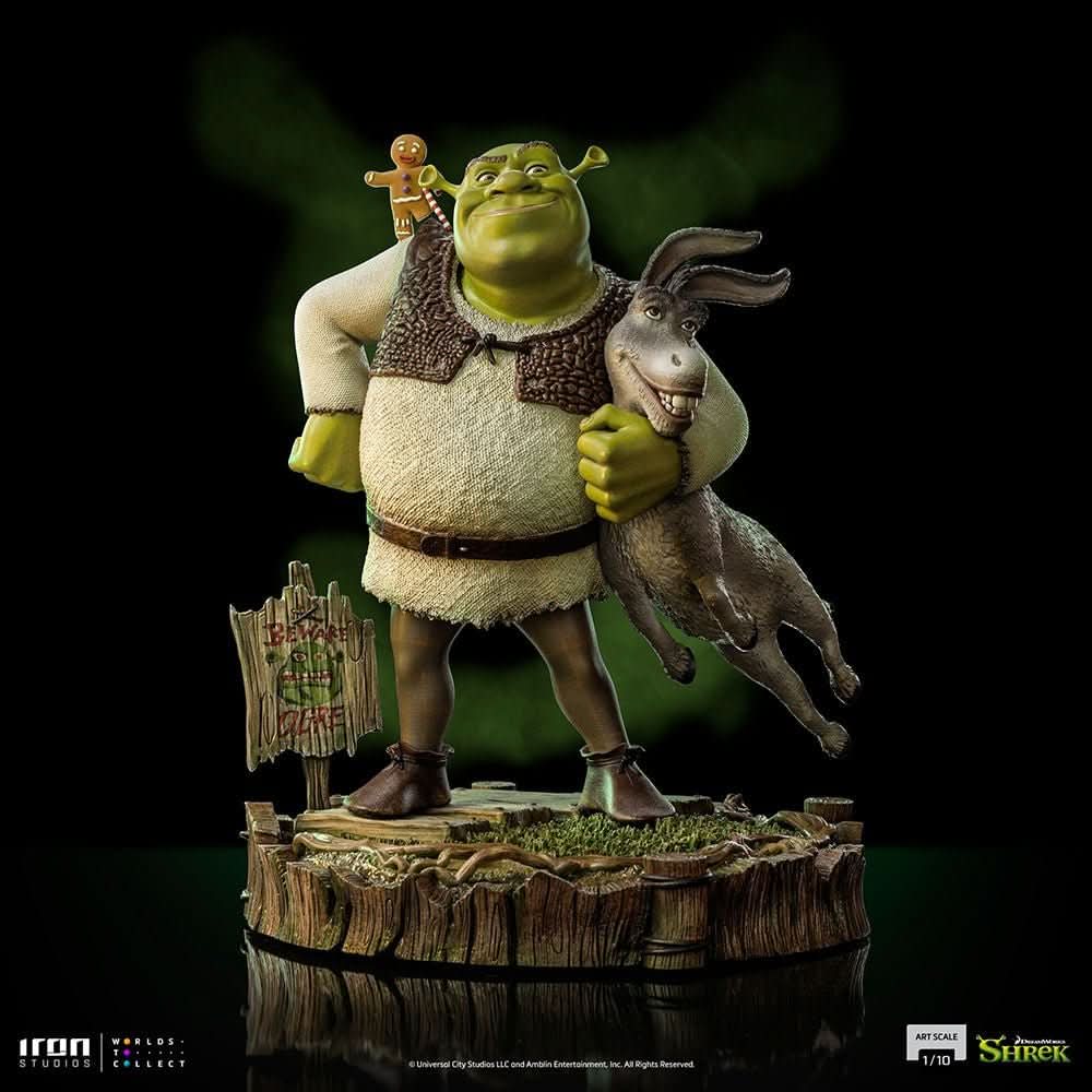 Shrek, Donkey, and The Gingerbread Man Statue - Shrek - Art Scale 1/10