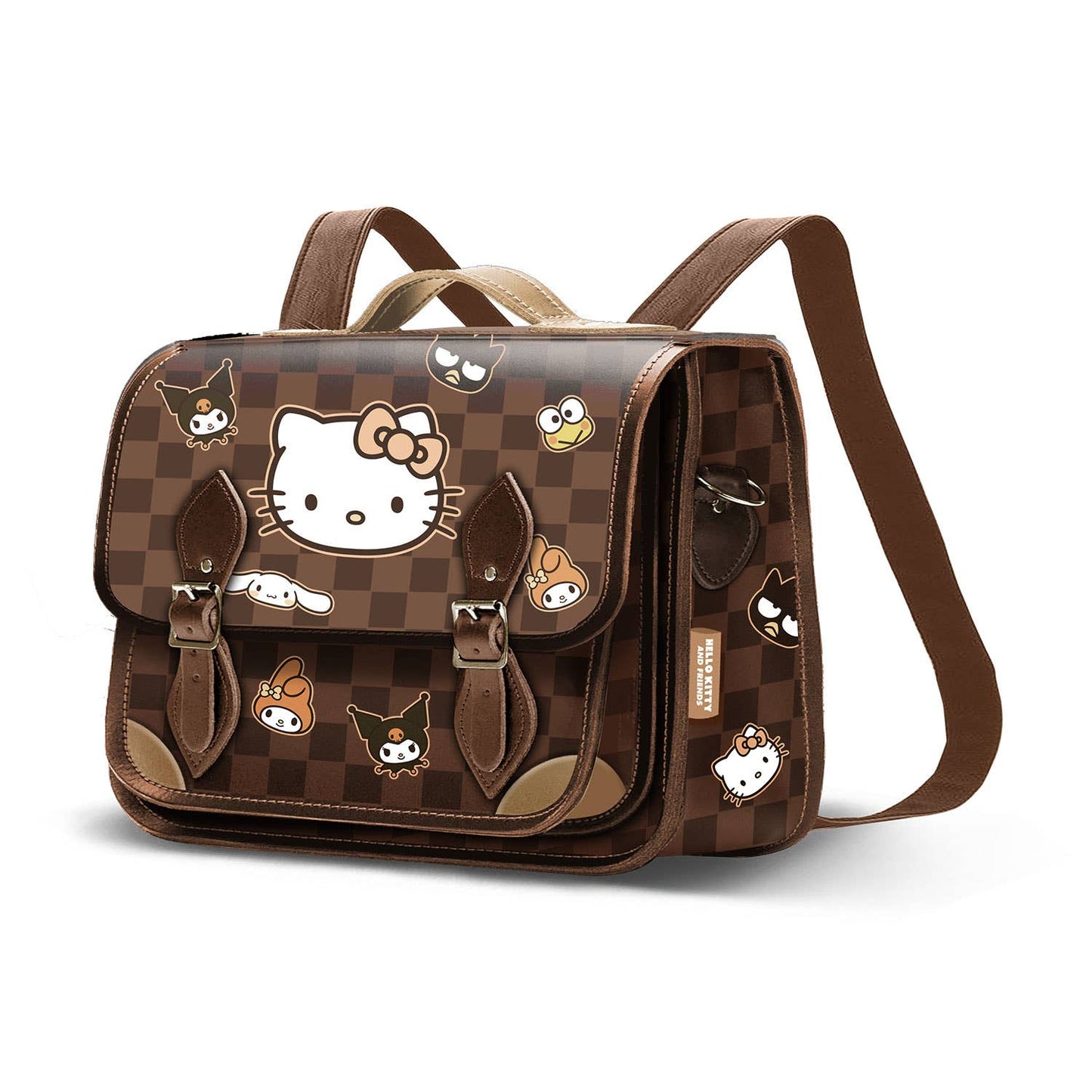 Sac à Bandoulière-Sac à Dos Satchel Hello Kitty « Squares »