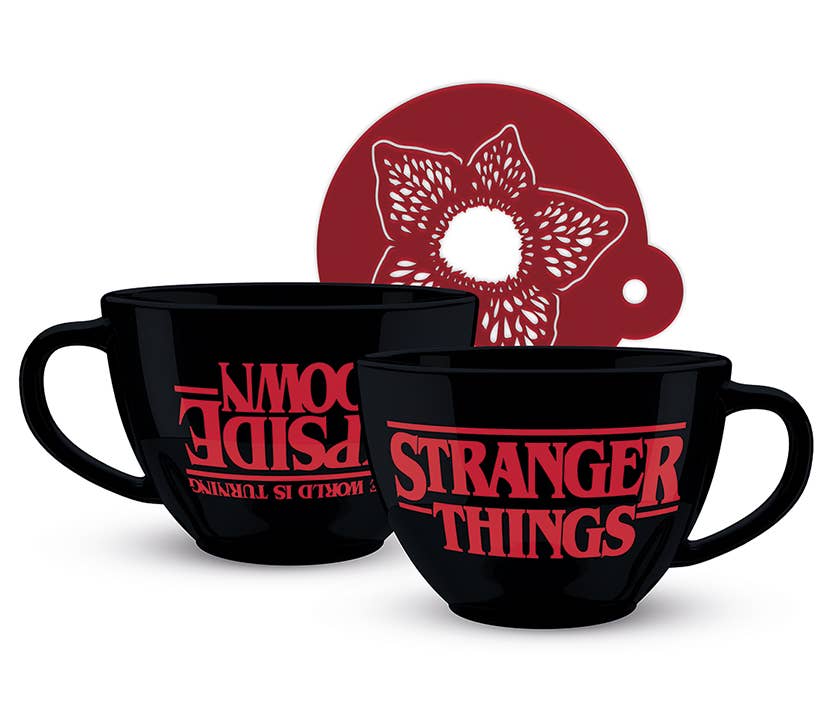 Stranger Things Tasse und Schablone - Auf dem Kopf stehend