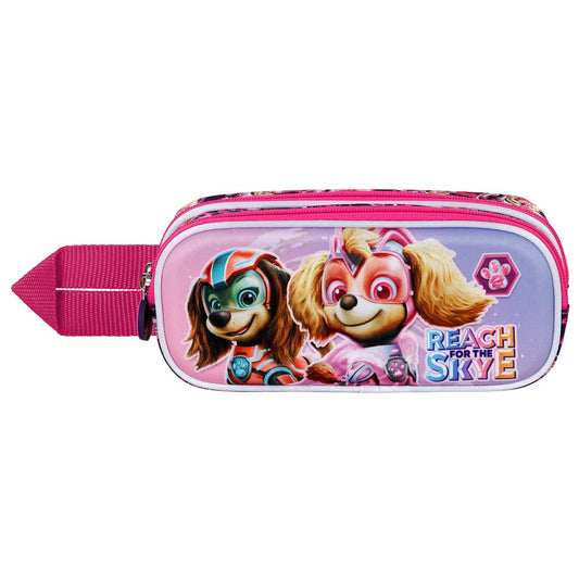 Paw Patrol Mighty 3D Double Pencil Case, Pink