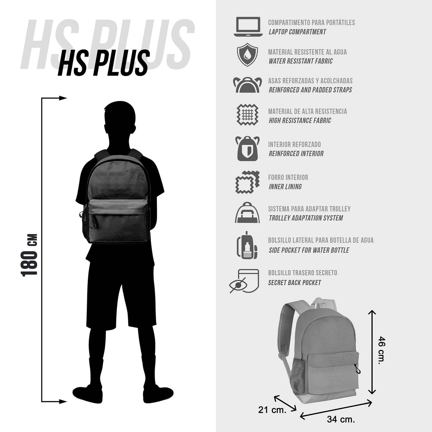 Sac à Dos HS PLUS Marvel « Deadpool Bad »