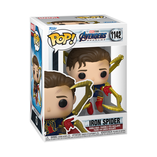 Funko Pop! Iron Spider sans masque & Gant de l'Infinie – Spider‑Man