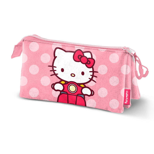 Triple Hello Kitty "Motorcycle" Pencil Case