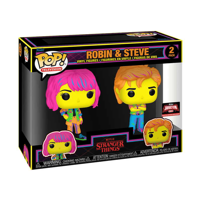Funko Pop! Robin & Steve 2-Pack (Black Light) – Stranger Things
