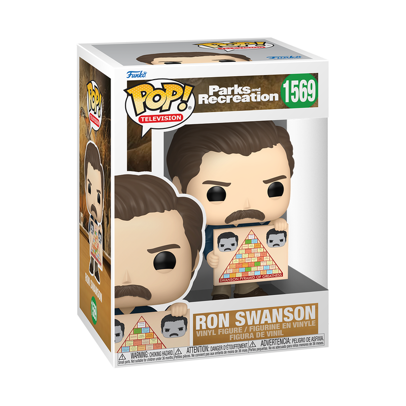Funko Pop! Ron Swanson avec sa Pyramide du Bonheur – Parks and Recreation
