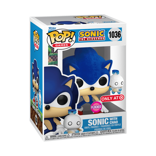 Funko Pop! & Buddy Sonic avec Chao (Flocked) – Sonic the Hedgehog