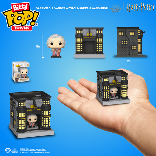 Bitty Pop! Towns Garrick Ollivander and Ollivander's Wand Shop