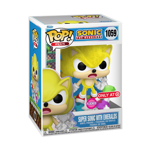 Pop! Plus Super Sonic mit Smaragden (beflockt)