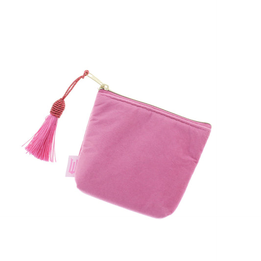 Pochette – luxueuse en velours rose avec inscription dorée | Blueprint Collections – vue 2