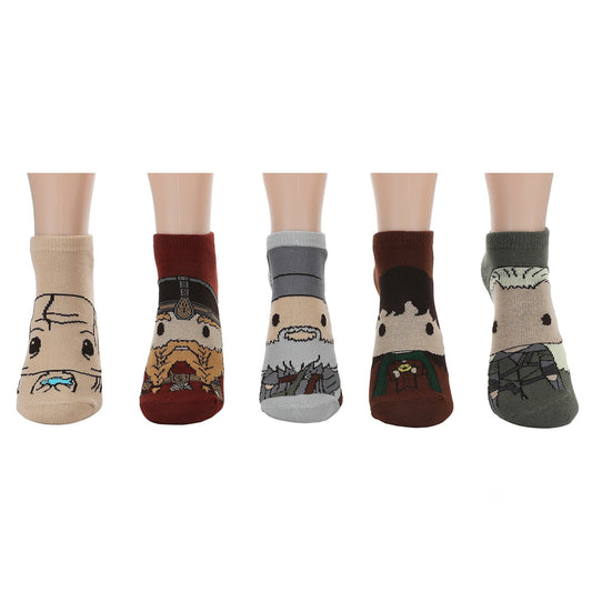 Chaussettes femme Le Seigneur des Anneaux personnages emblématiques - lot de 5 paires