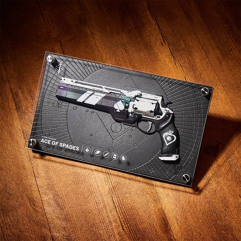 Plaque Réplique Destiny Exotic Armory Collection "Ace of Spades"