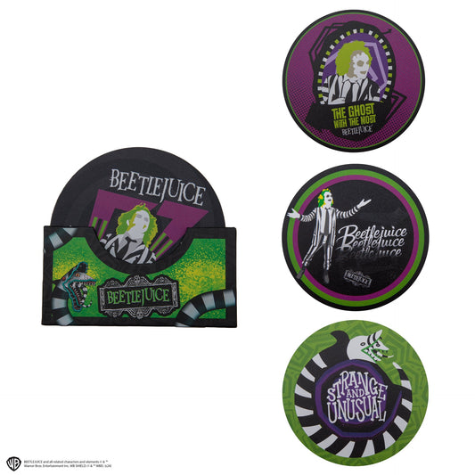 4er-Set Beetlejuice-Untersetzer