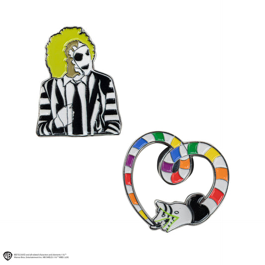 2er-Set Pins Beetlejuice und Sandwurm