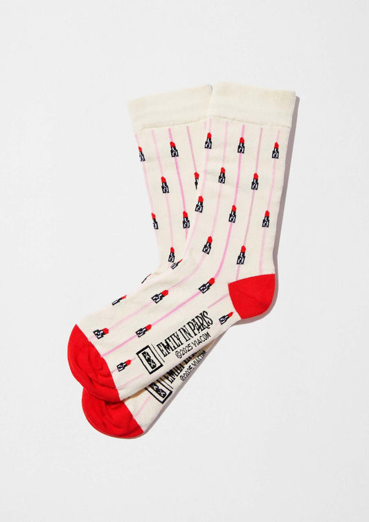 BeEmilyInParis Socken Lippenstift Beige
