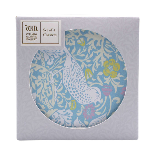Set of 4 William Morris ceramic coasters - Strawberry