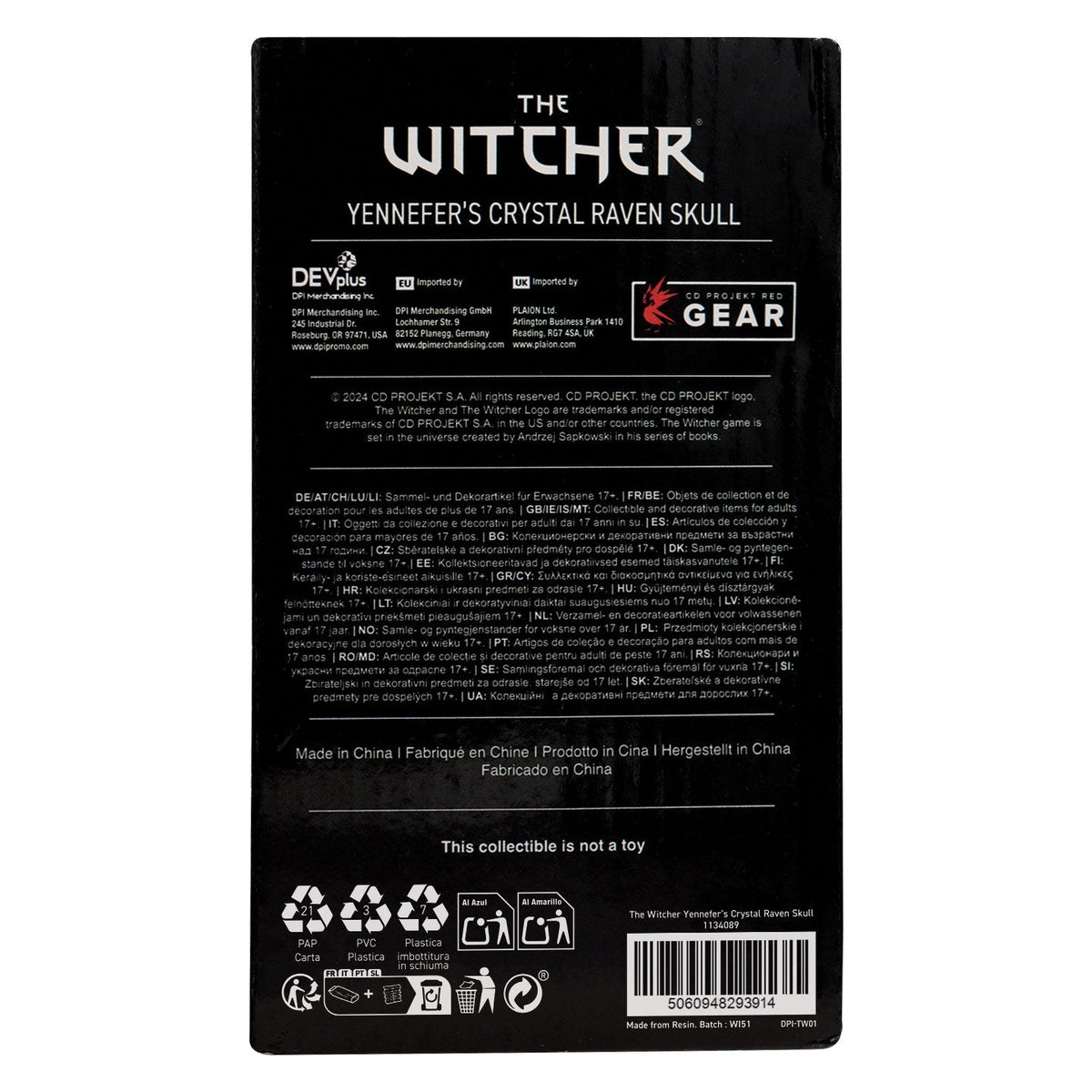 Réplique collector The Witcher - 3 Crystal Skull