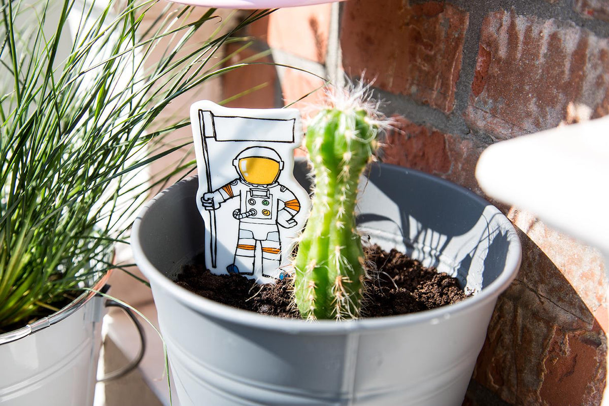 Astronaut Flower Pot Label