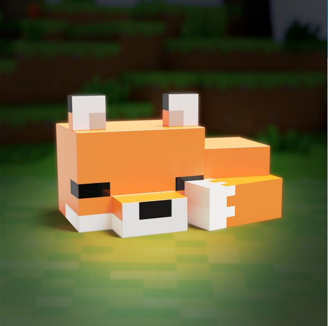Lampe Minecraft - Renard – vue 7