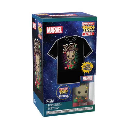GUARDIANS OF THE GALAXY - Pocket POP - Holiday Groot + T-Shirt