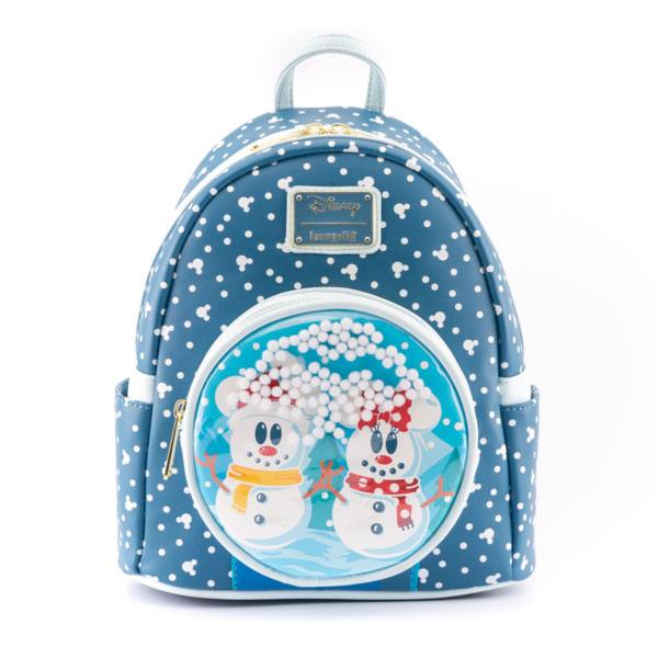 DISNEY Snowman Minnie & Mickey Sac à dos LoungeFly '23x25x10cm'