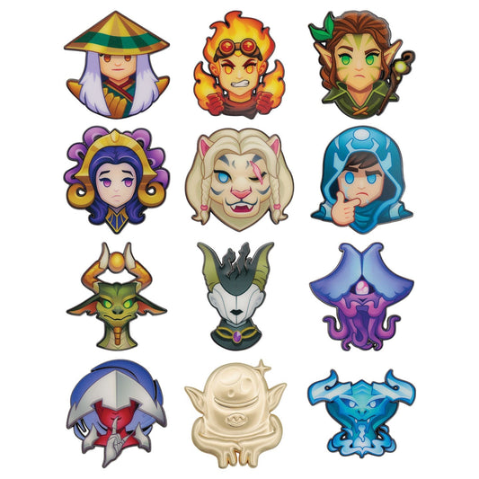 Display de 12 blind boxes Magic: The Gathering - pin’s mystère - ensemble des pin’s