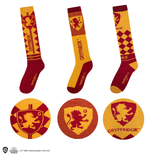 3 Paar Kniestrümpfe Gryffindor