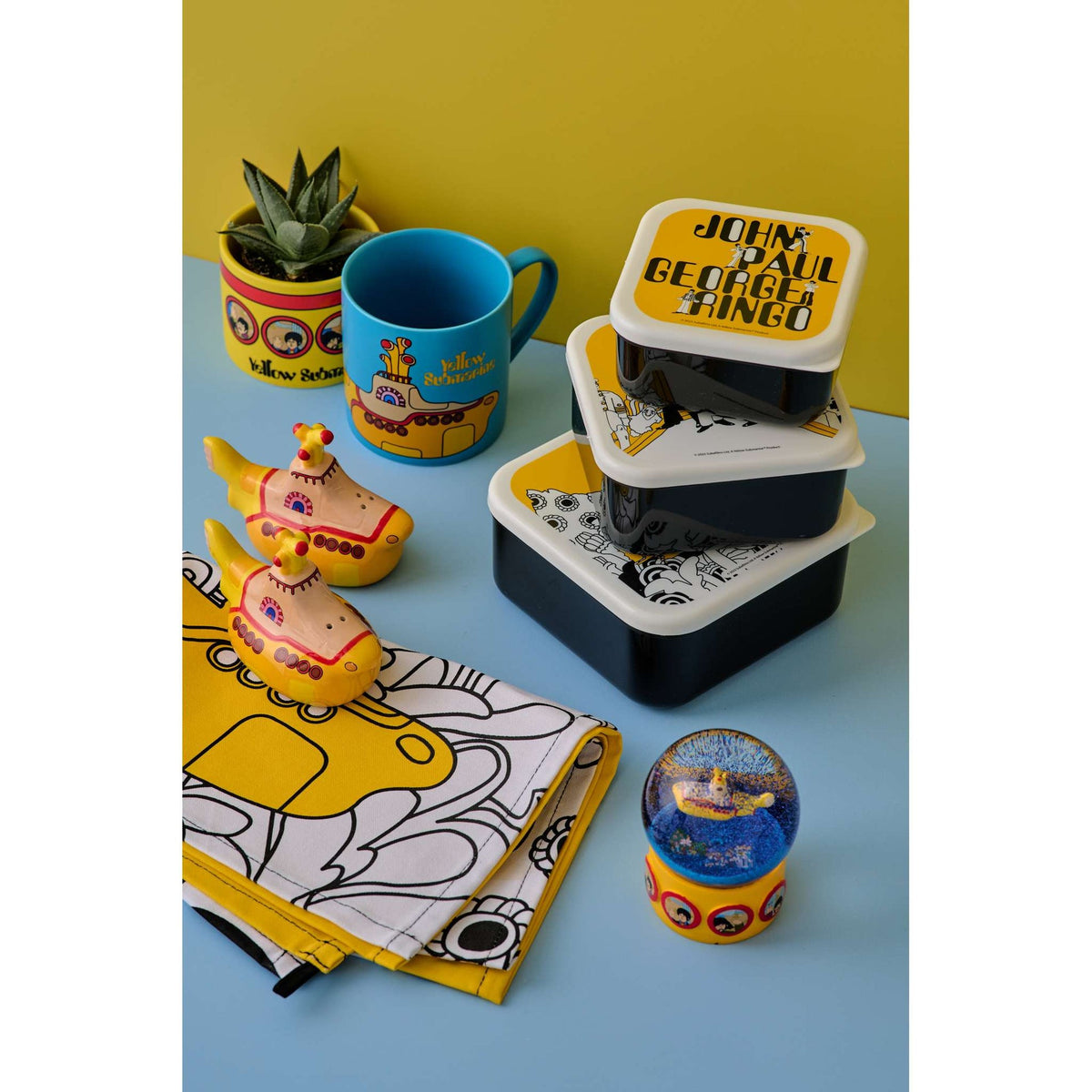 3er Set Snackdosen The Beatles - Yellow Submarine