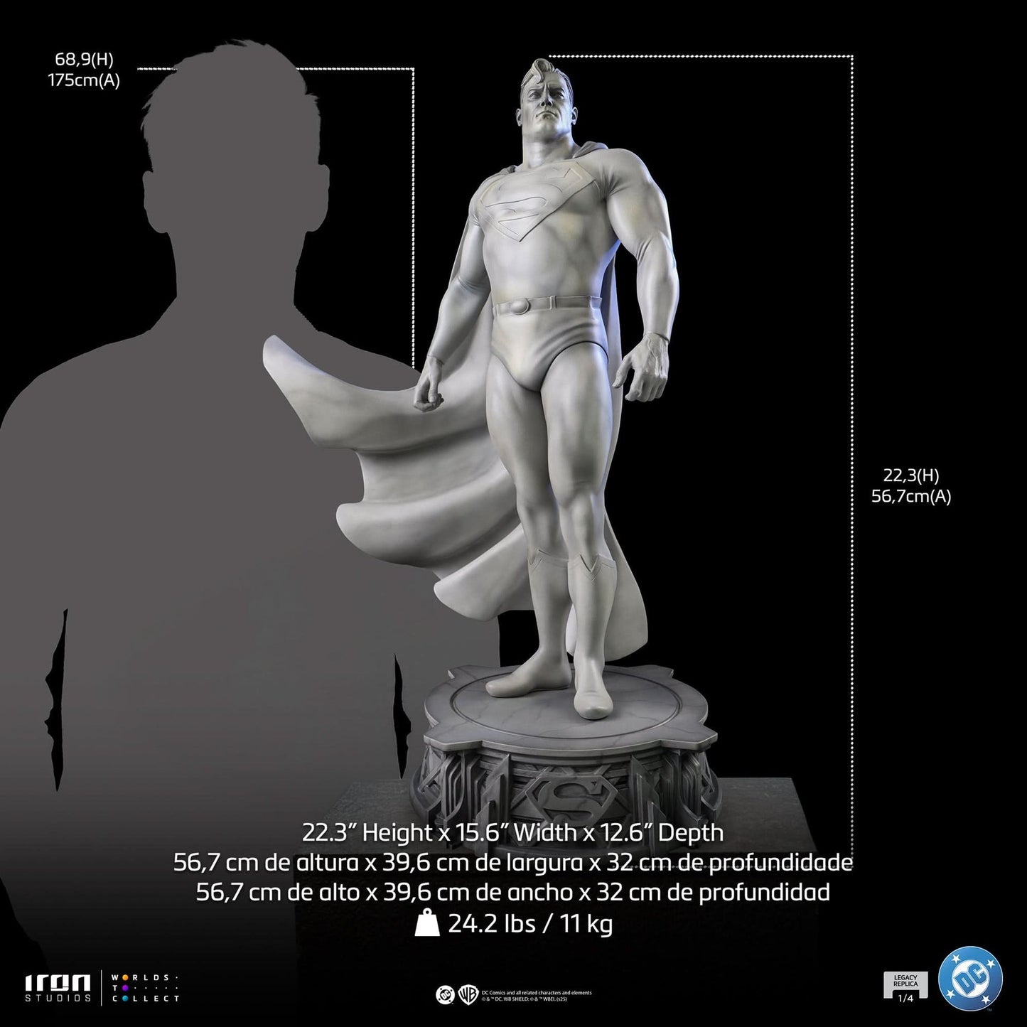 Superman Statue (Marble Version) - DC Trinity - Legacy Replica 1/4 - DC Comics