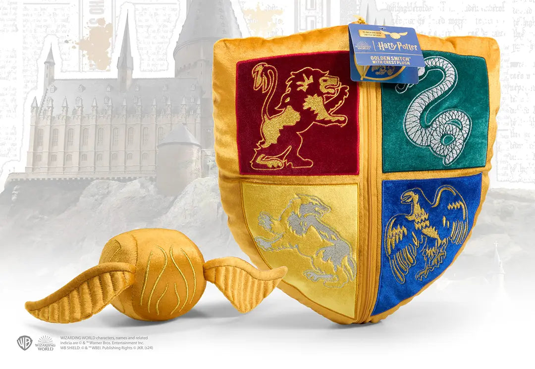 Harry Potter Plüsch - Hogwarts-Wappen und Goldener Schnatz
