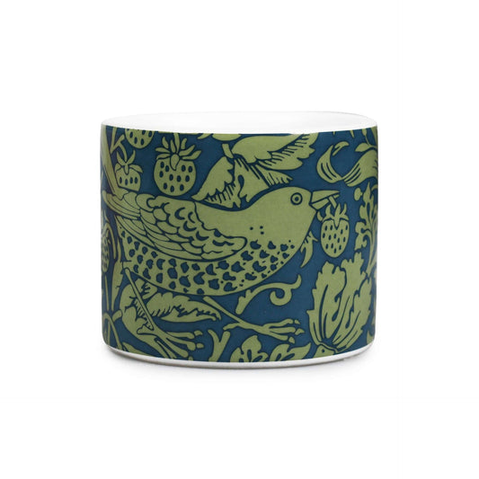 William Morris Ceramic Pot - Strawberry Thief Sage Green