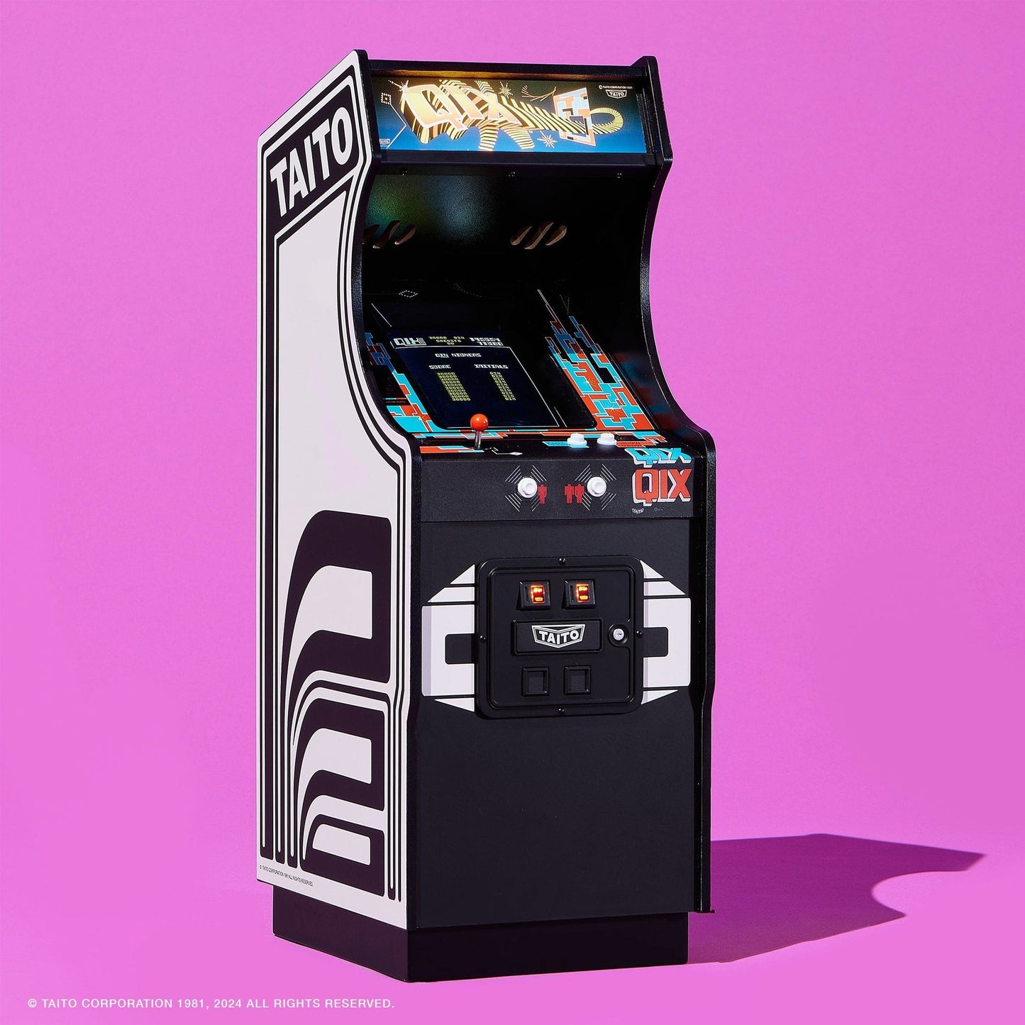 Taito QIX Arcade-Kabinett in Viertelgröße