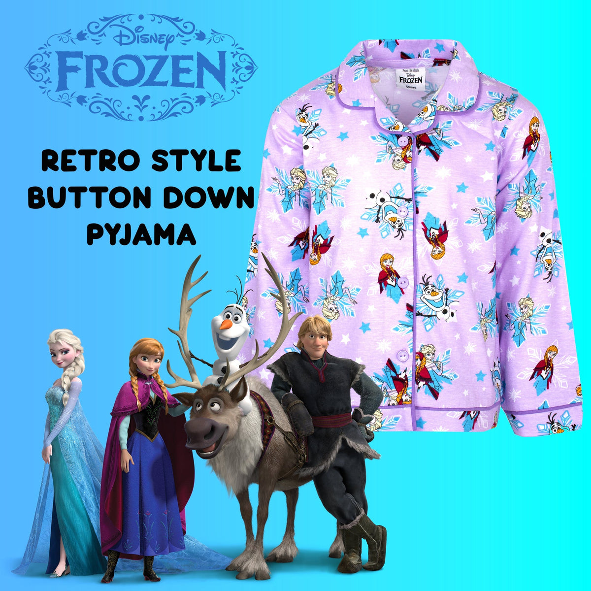 Pyjama enfant Disney Frozen à boutons – Fringoo