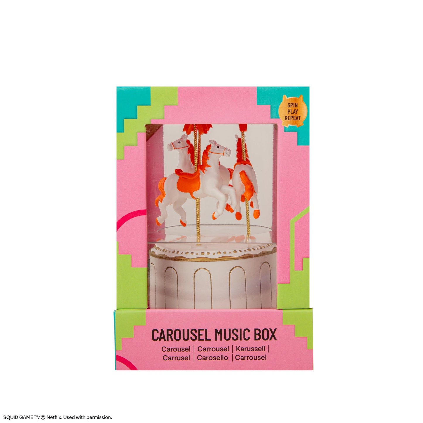 Boîte à musique Réplique du Carrousel de Squid Game