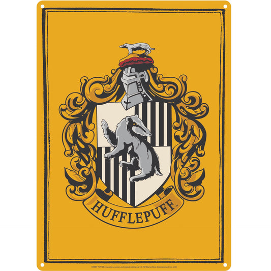 Harry Potter Decorative Metal Plaque - A5 Hufflepuff
