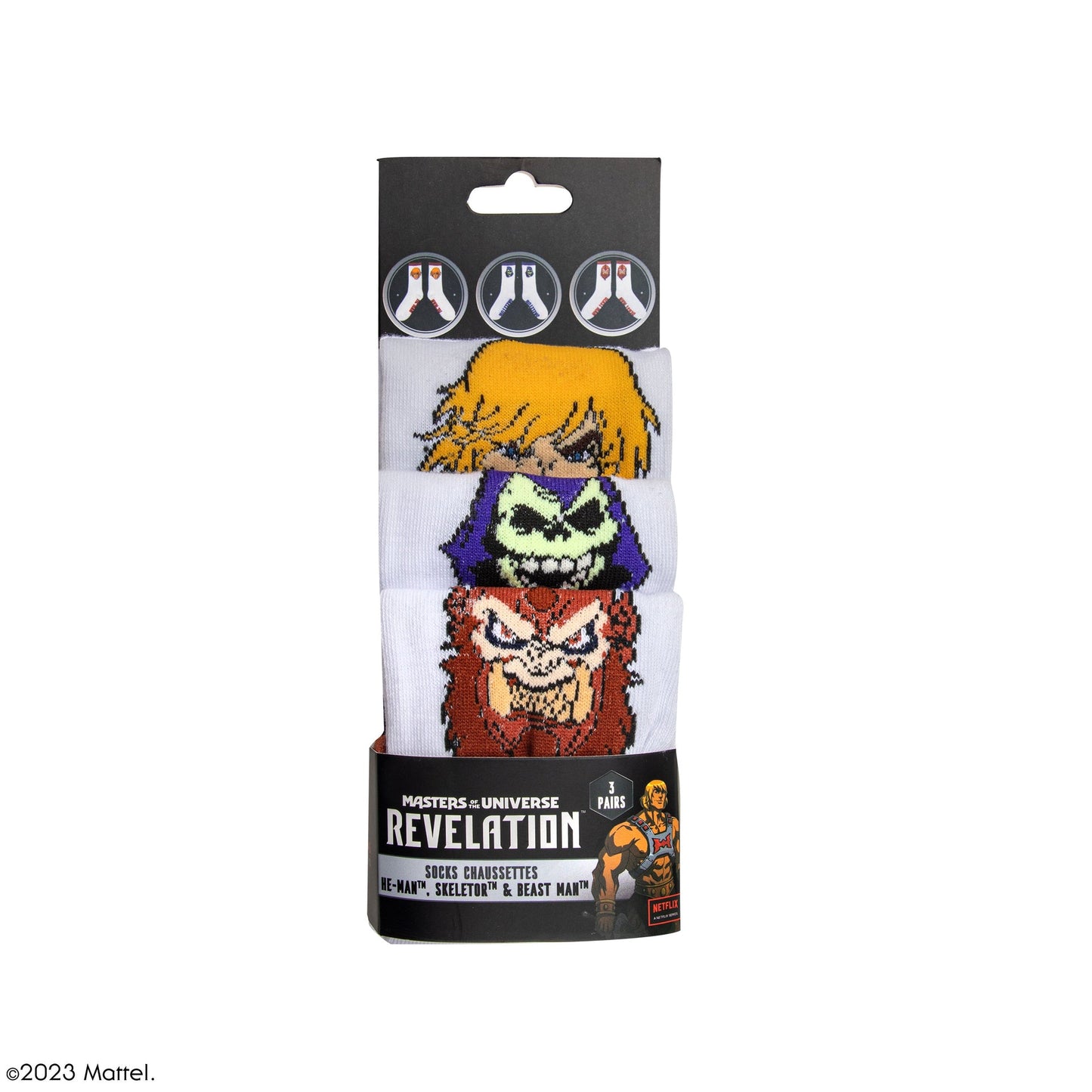 *Set de 3 Paires de Chaussettes Musclor, Skeletor & Beast Man