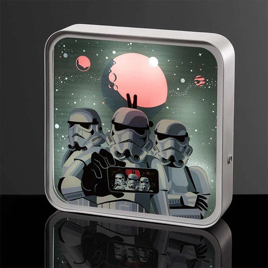 Lampe Stormtrooper Numskull en acrylique, allumée