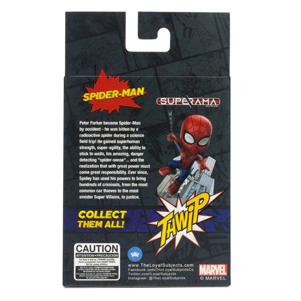 Mini-diorama Superama Spider-Man Metallic 10 cm - Édition SDCC