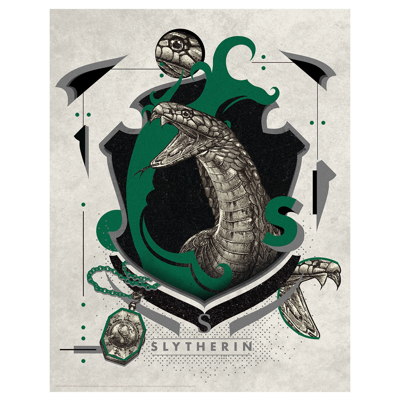 Affiche collector Harry Potter - Slytherin