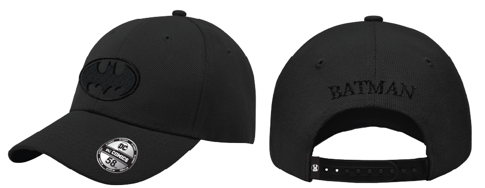 casquette dc comics batman logo black rubber cotton division