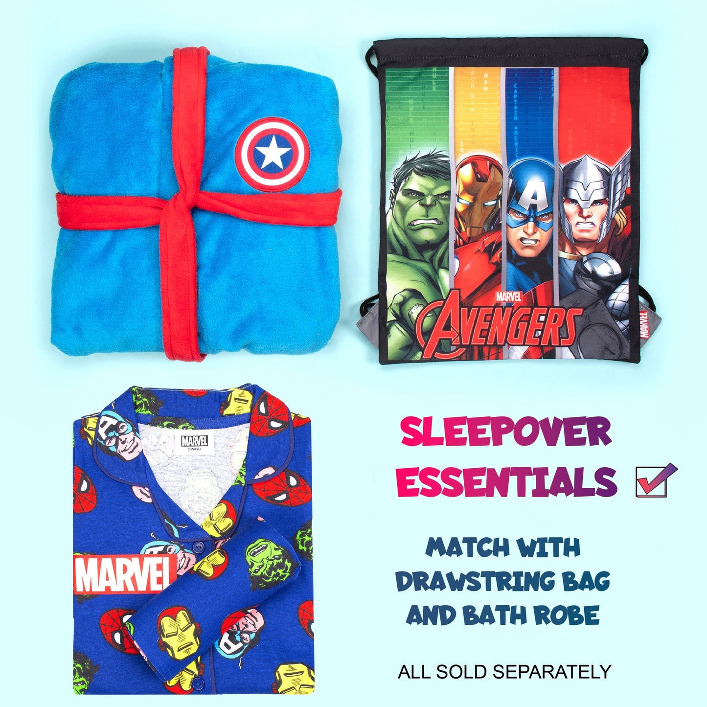 Marvel enfant Pyjama – bleu with Buttons