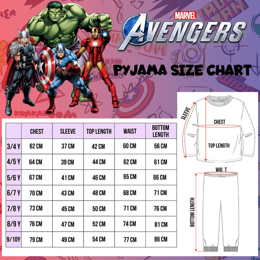 Pajamas – Avengers Set – Navy
