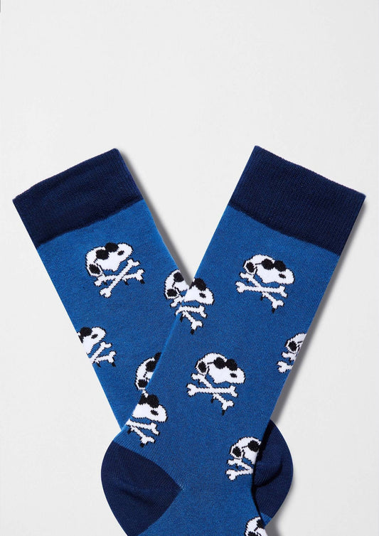 Chaussettes BeSnoopy Skull Bleu