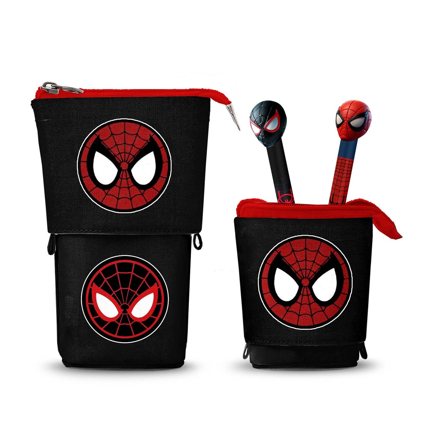 Marvel Spiderman Federmäppchen (niedlich) + 2 radierbare Gelstifte