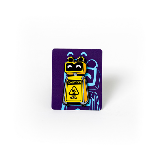 Warnschild "Nasser Boden" Pin