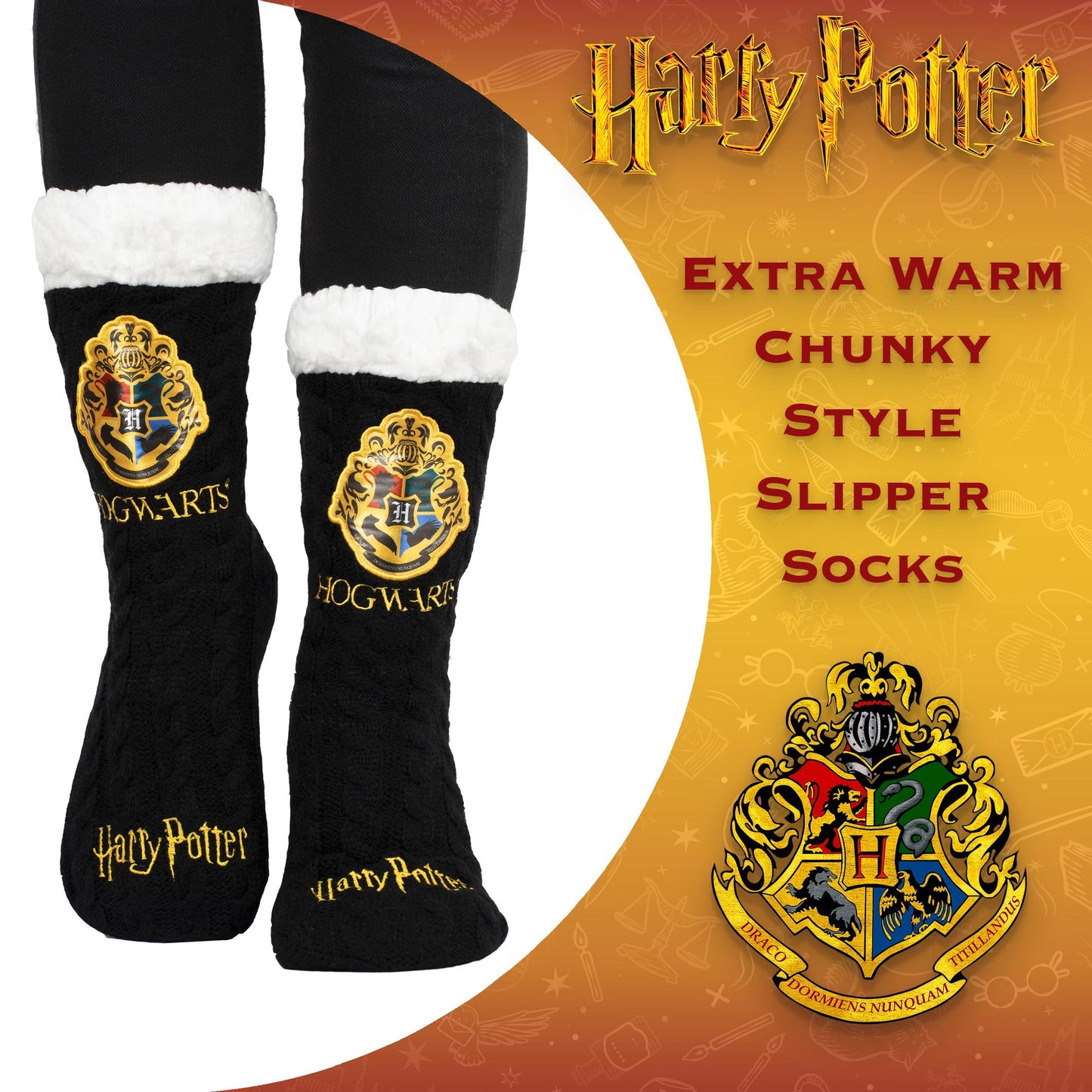 Harry Potter Slippery Chaussettes – noir