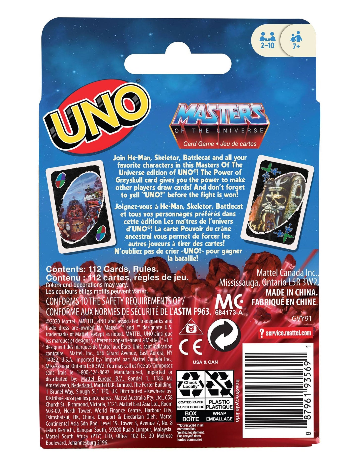 UNO-Kartenspiel – Meister des Universums