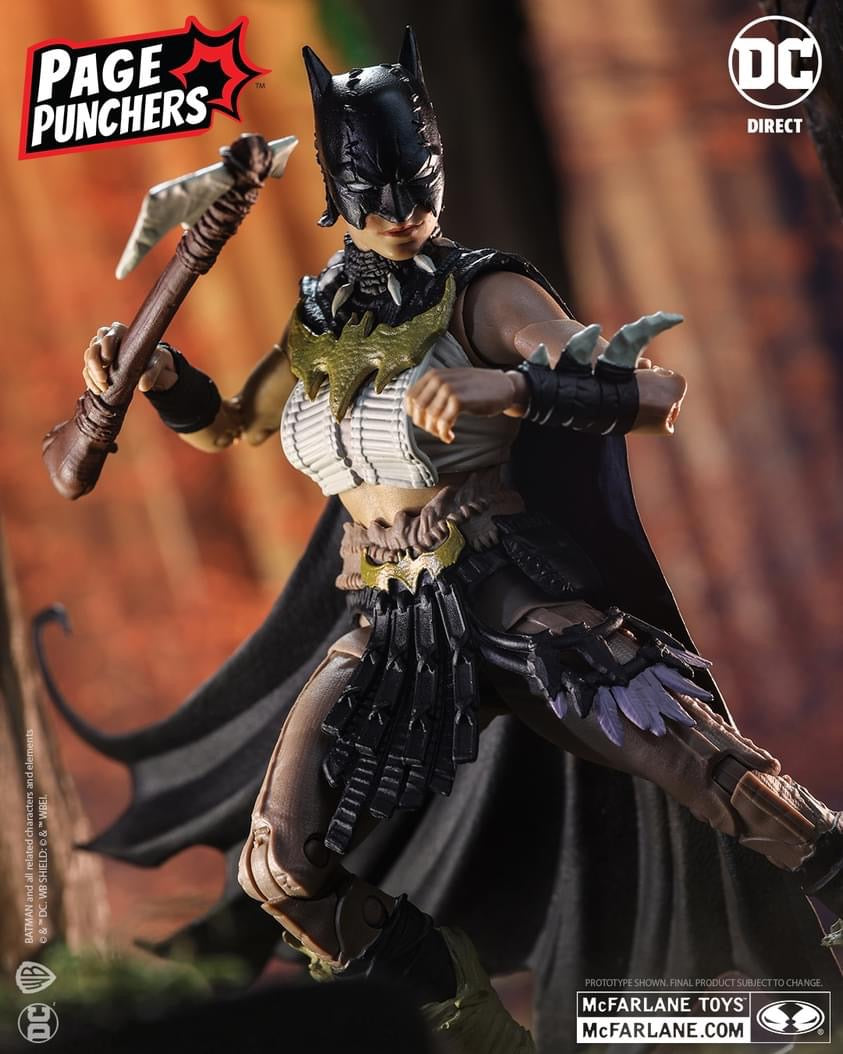 batgirl 7 figure with batman fighting the frozen comic page punchers