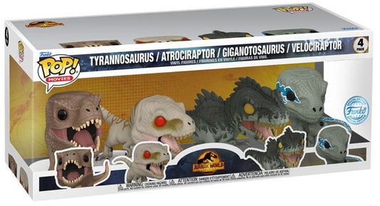 Jurassic World 3 Pop! - 4ER-PACK (SE) - VORBESTELLUNG*