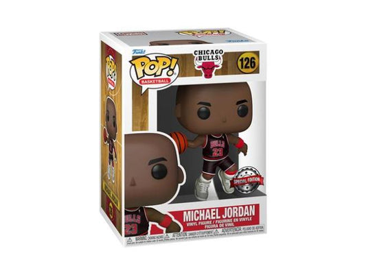 Pop! Michael Jordan mit Jordans (schwarzes Nadelstreifentrikot)